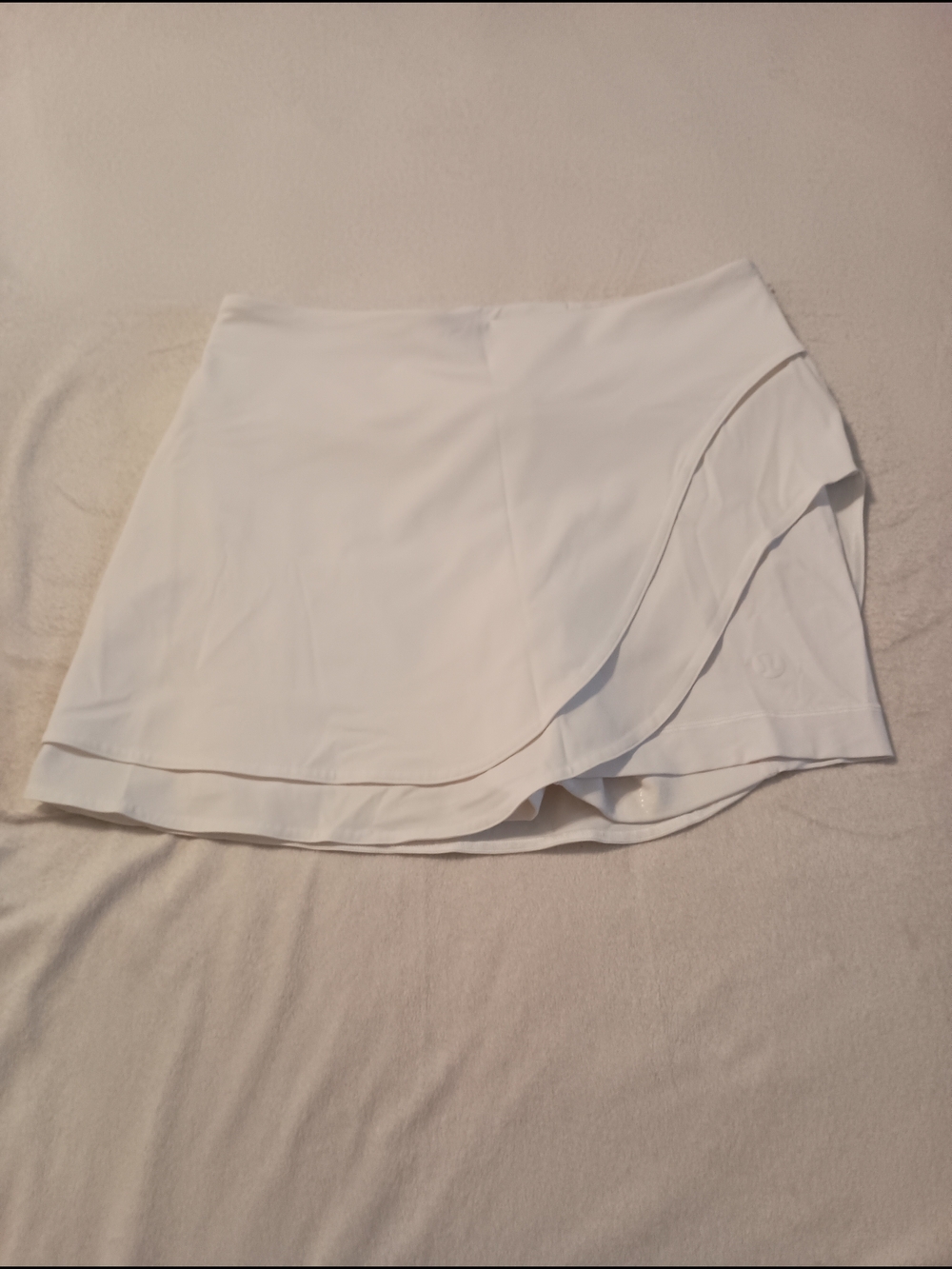 Lululemon Asymmetrical Layered High-Rise Tennis Skirt Women's Size 8 White